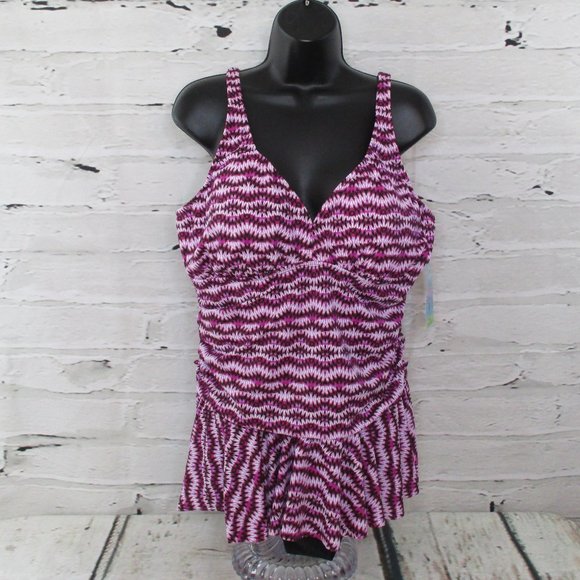 Swim Solutions Other - Swim Solutions Plus One Piece Swim Dress